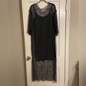 Dressed in LALA Mirrorball Mesh Dress + Slip size 2X/3X
